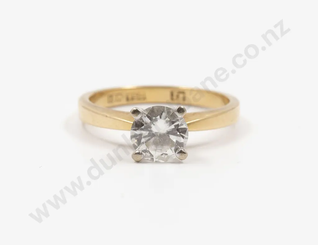 18ct Solitaire Diamond Ring Image 1++