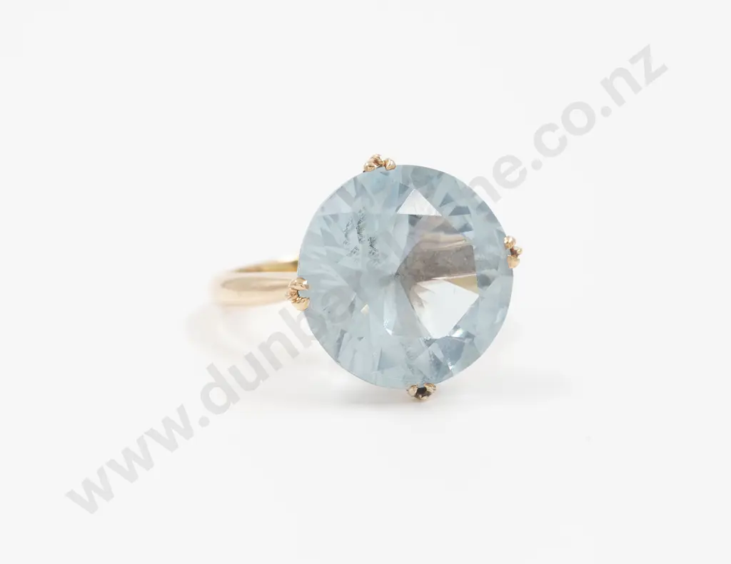 10ct Single Synthetic Blue Spinel Ring Image 1++