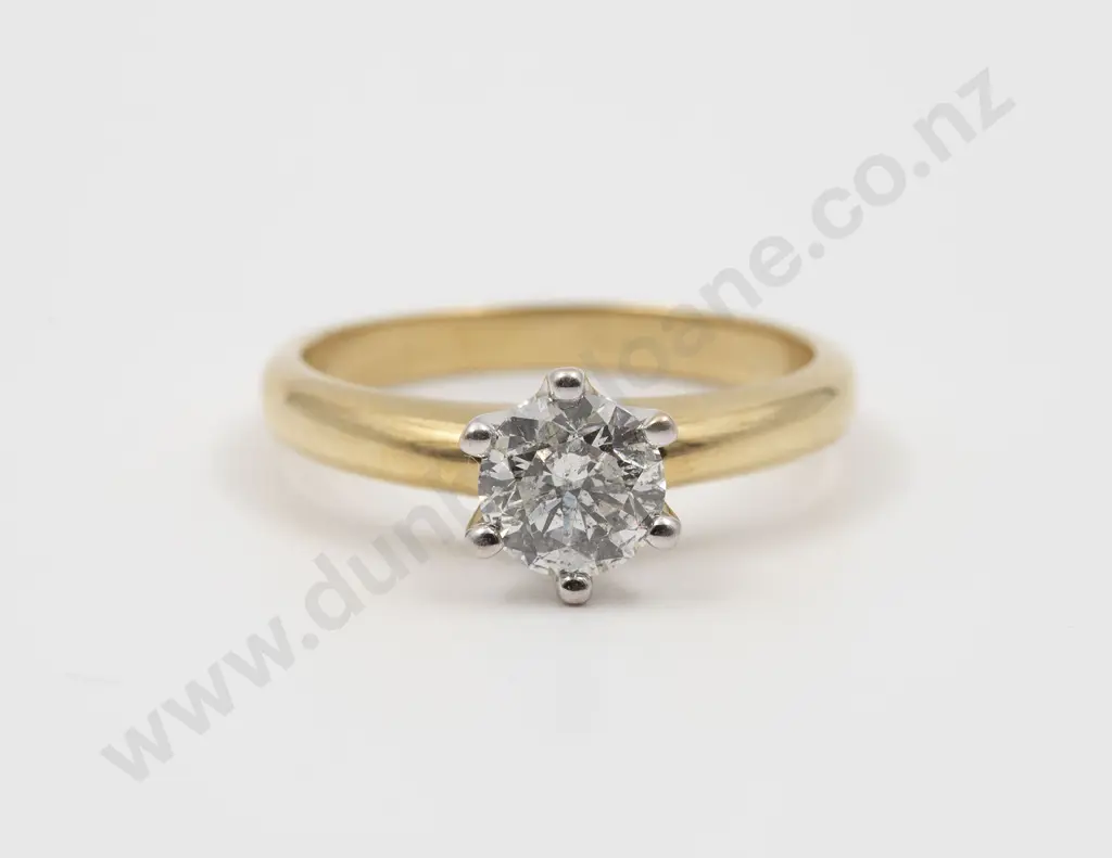 18ct Solitaire Diamond Ring Image 1++