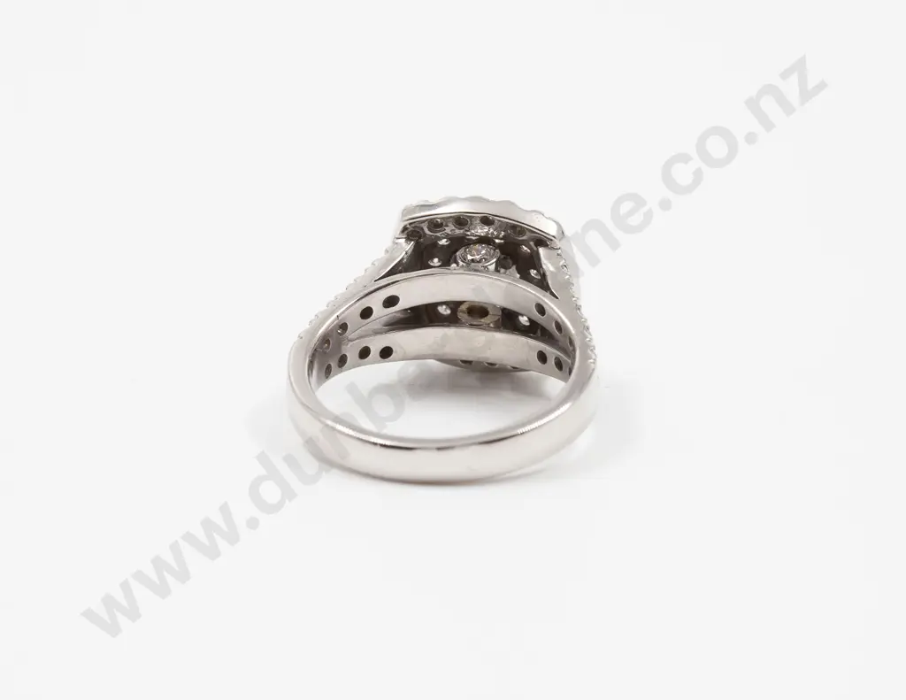 18ct White Gold 55stone Diamond Cluster Ring Image 1++