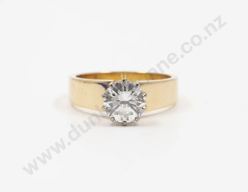 18ct Solitaire Diamond Ring Image 1++