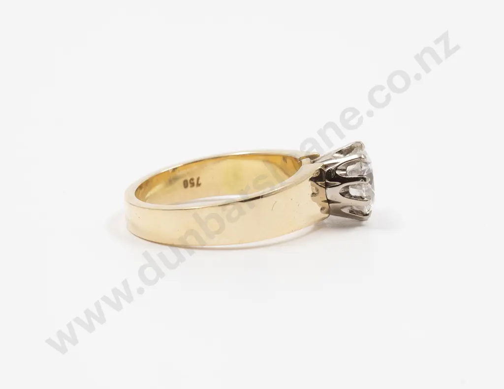 18ct Solitaire Diamond Ring Image 1++