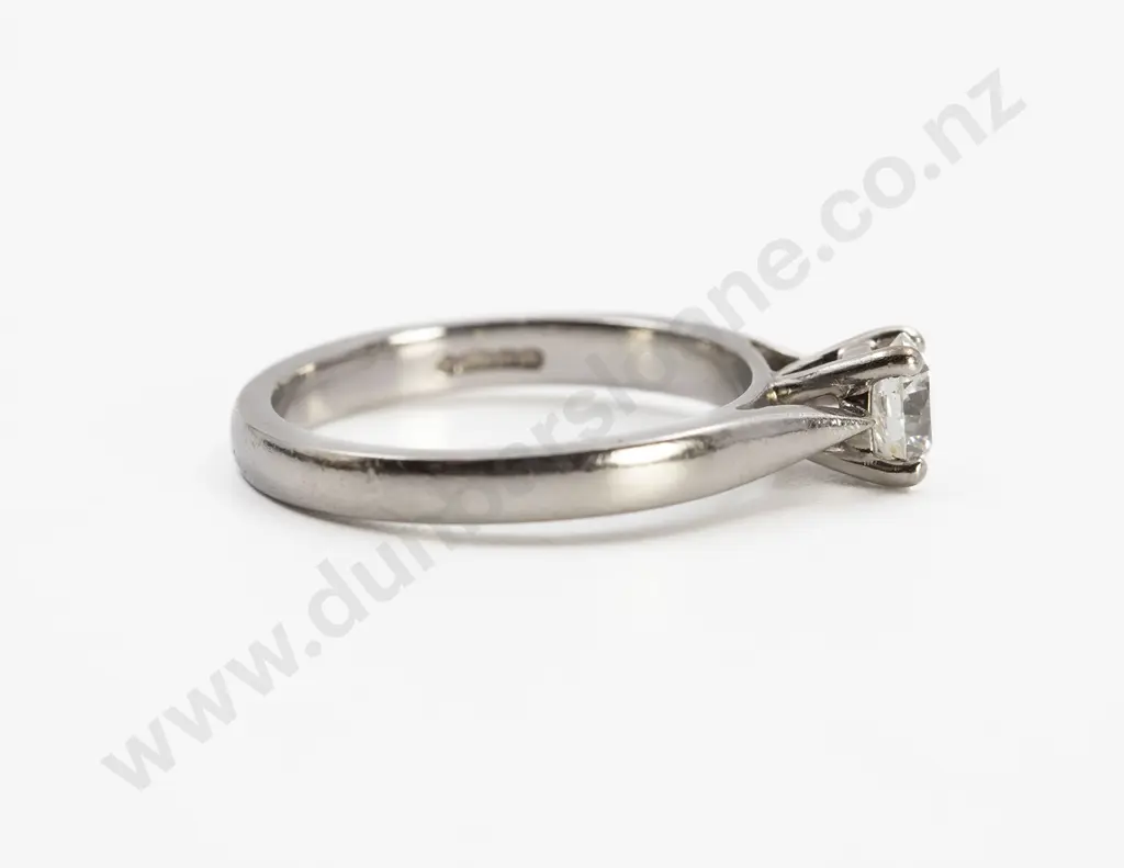 All Platinum Solitaire Diamond Ring Image 1++