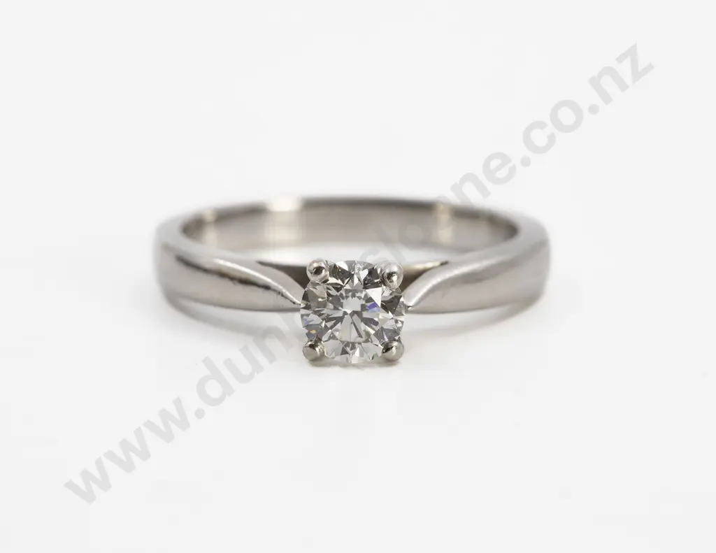 All Platinum Solitaire Diamond Ring Image 1++