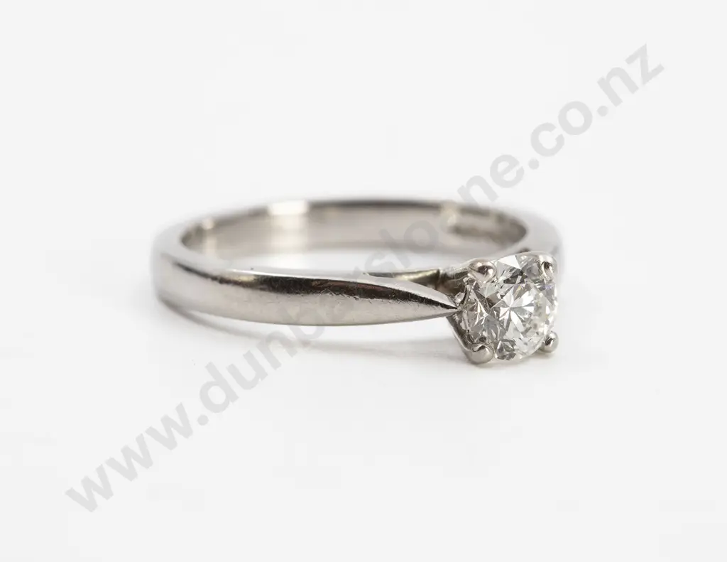 All Platinum Solitaire Diamond Ring Image 1++