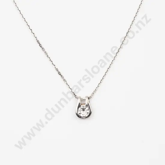 14ct Single Diamond Pendant on Chain