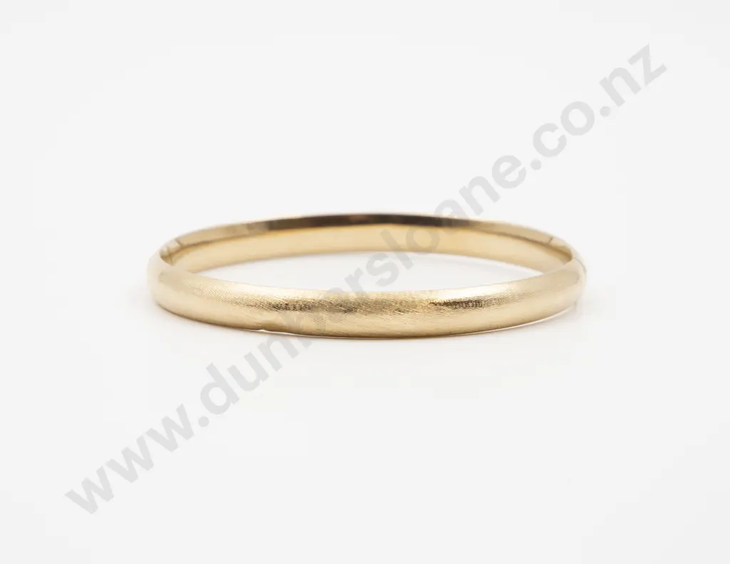 14ct Modern Hinged Snap Bangle Image 1++