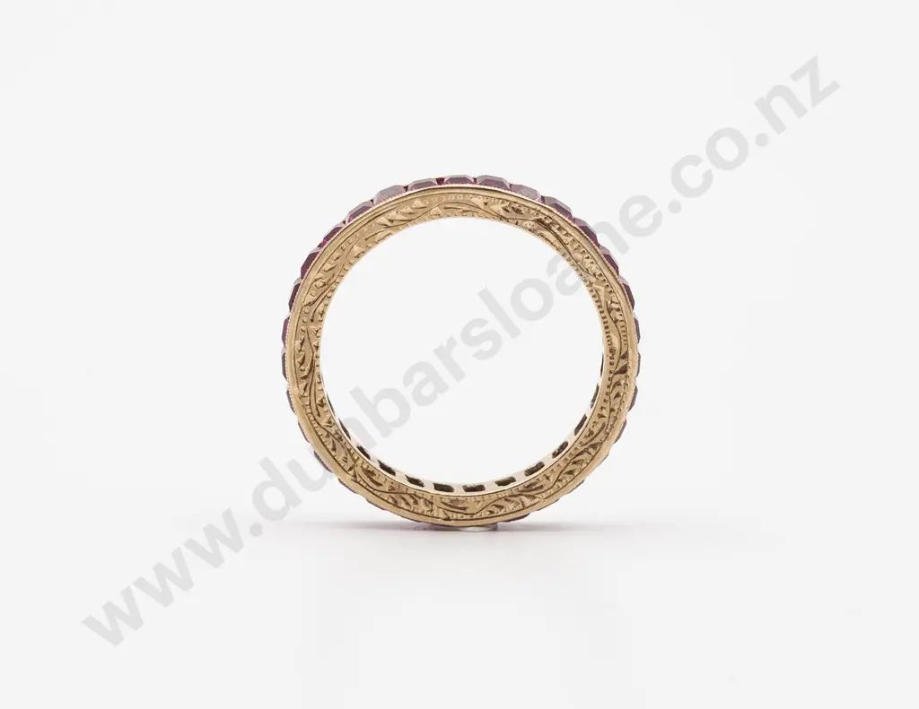 9ct 31stone Ruby Eternity Band Image 1++