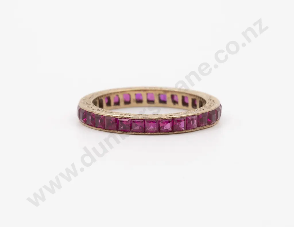 9ct 31stone Ruby Eternity Band Image 1++