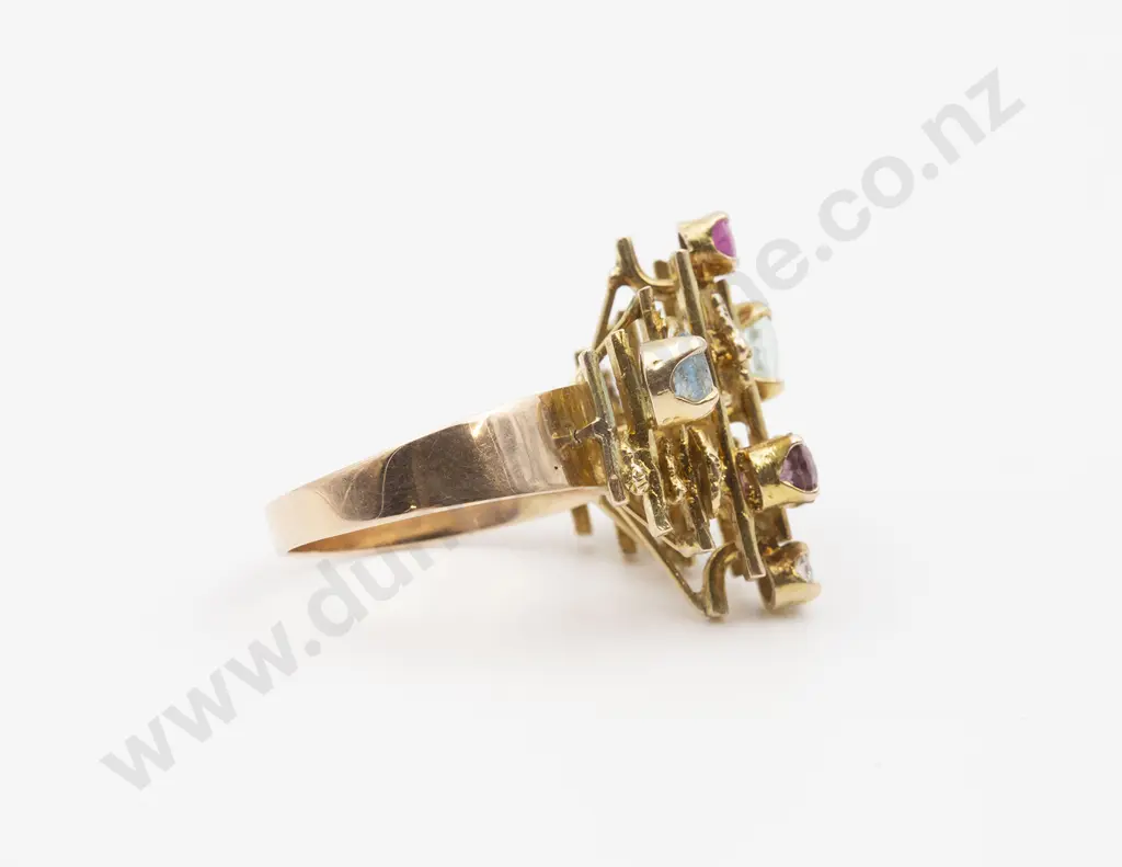 14ct Multi Gem Dress Ring Image 1++