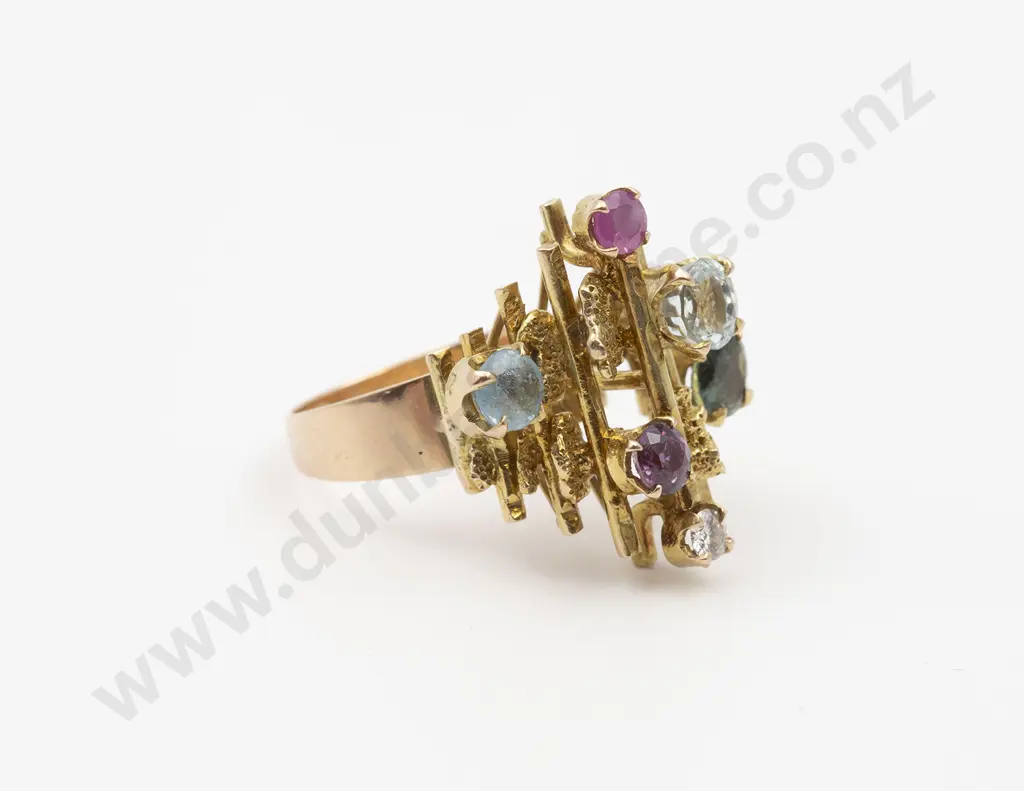14ct Multi Gem Dress Ring Image 1++