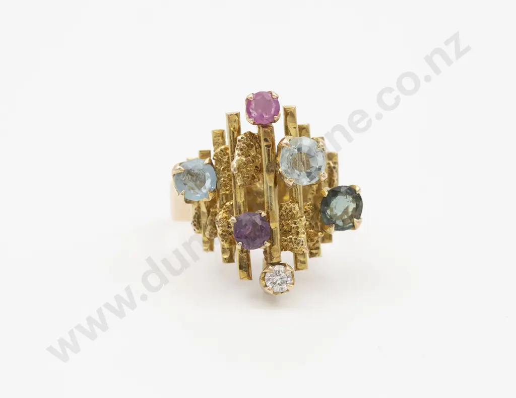 14ct Multi Gem Dress Ring Image 1++