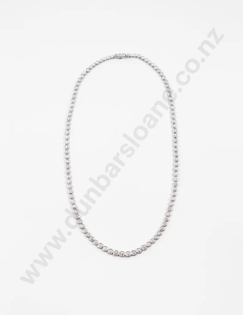 14ct White Gold 106stone Diamond 'Riviera' Necklace Image 1++