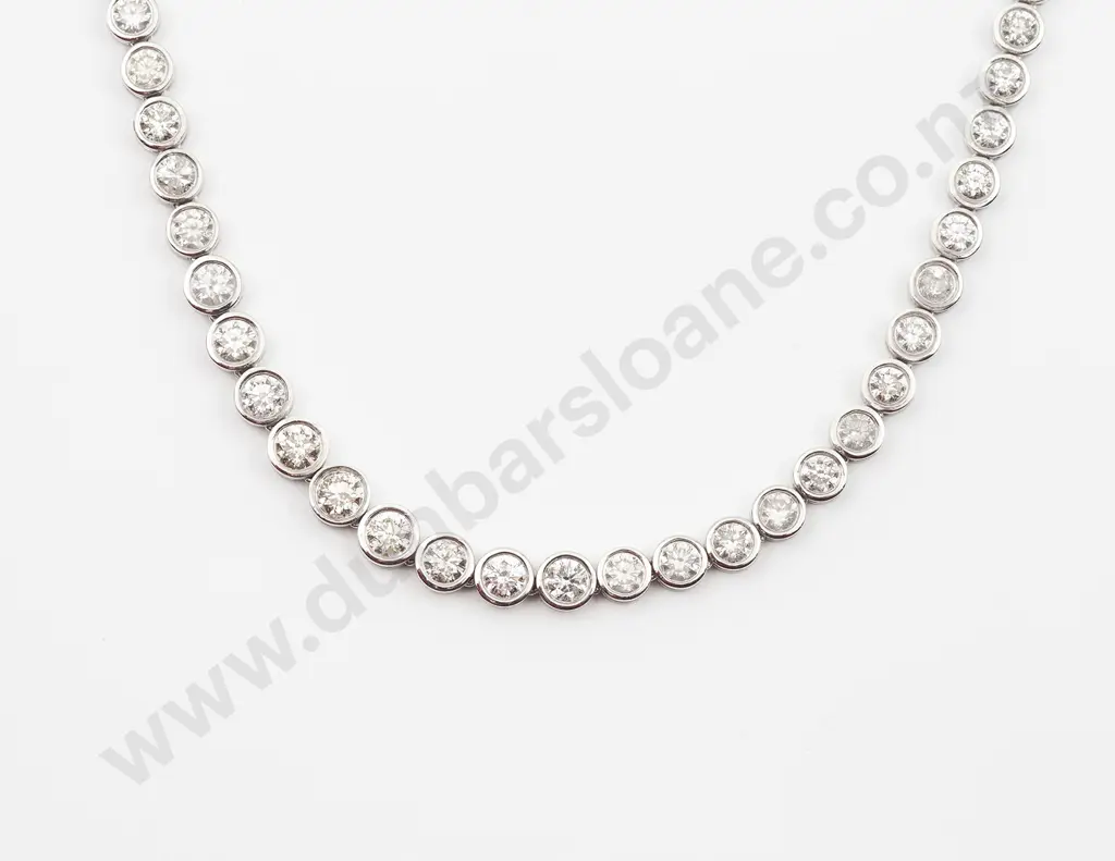 14ct White Gold 106stone Diamond 'Riviera' Necklace Image 1++