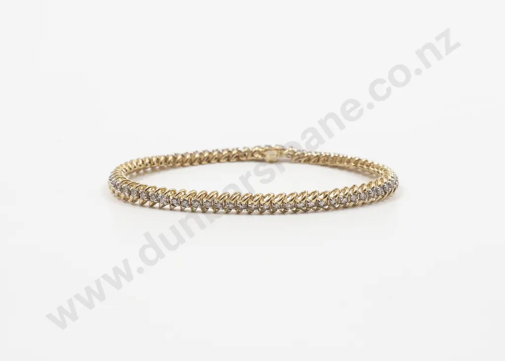 14ct Diamond Tennis Bracelet Image 1++