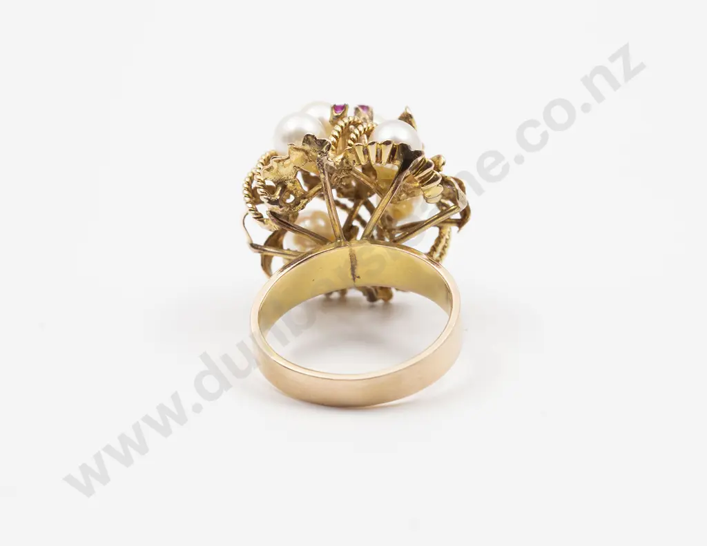 14ct Six Cultured Pearl Dress Ring Image 1++