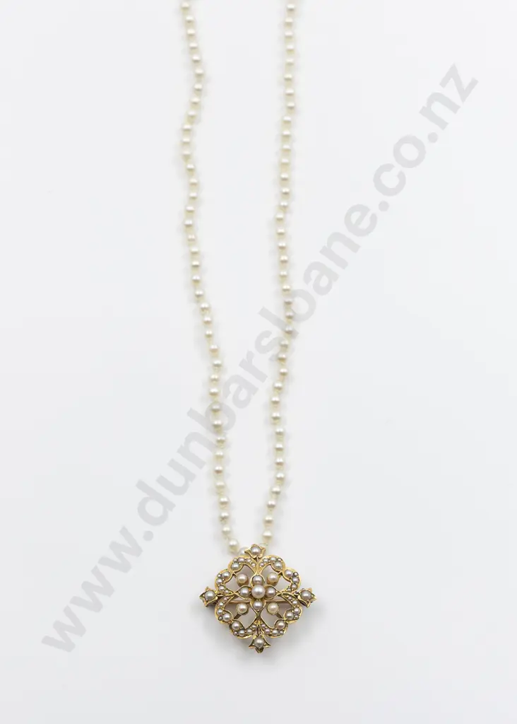Victorian 15ct Pearl Brooch/Pendant Image 1++