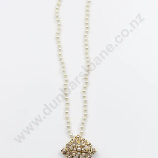 Victorian 15ct Pearl Brooch/Pendant