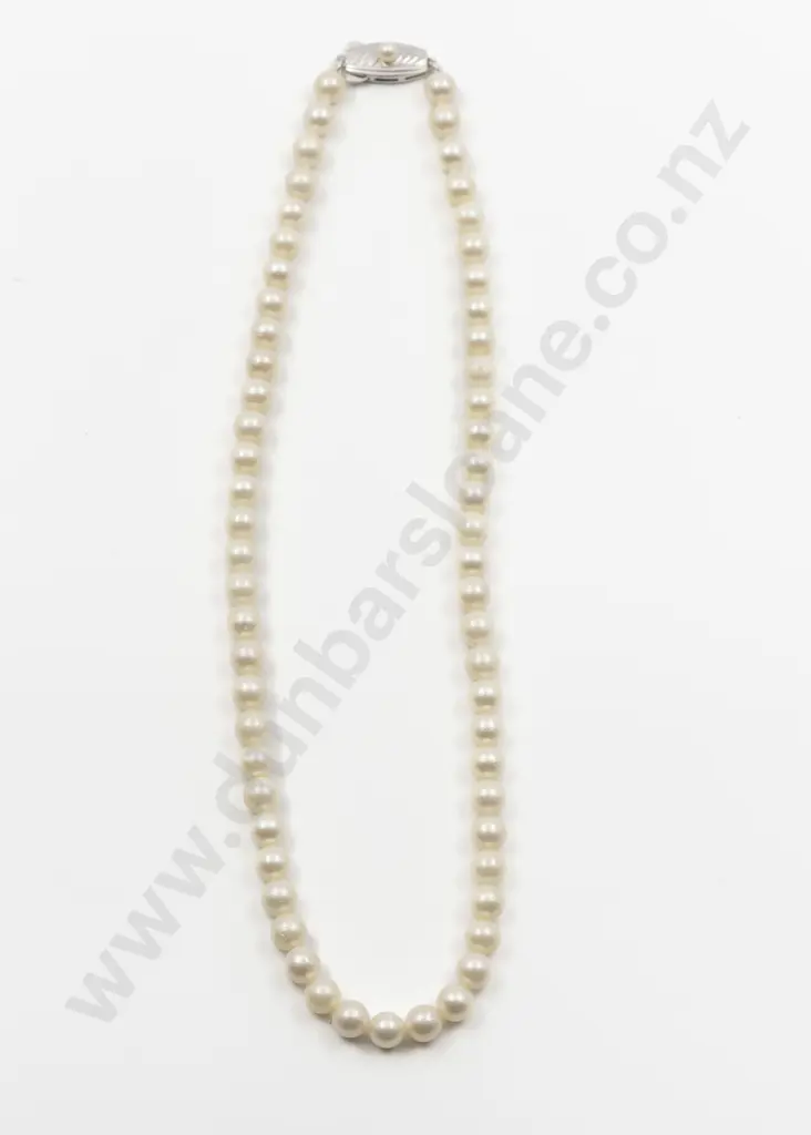 Mikimoto Single Strand Uniform Cultured Pearl Necklace Image 1++