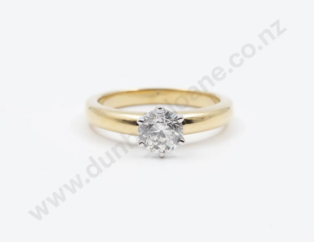 18ct Solitaire Diamond Ring Image 1++
