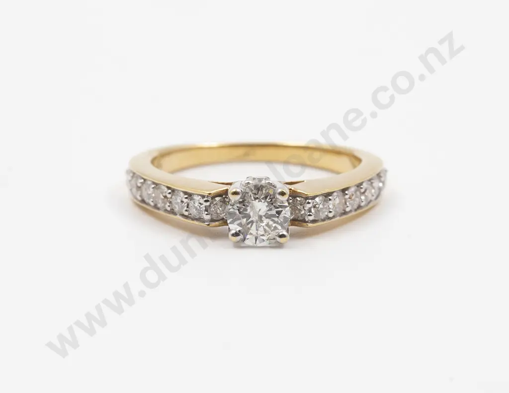 18ct Solitaire Diamond Ring Image 1++