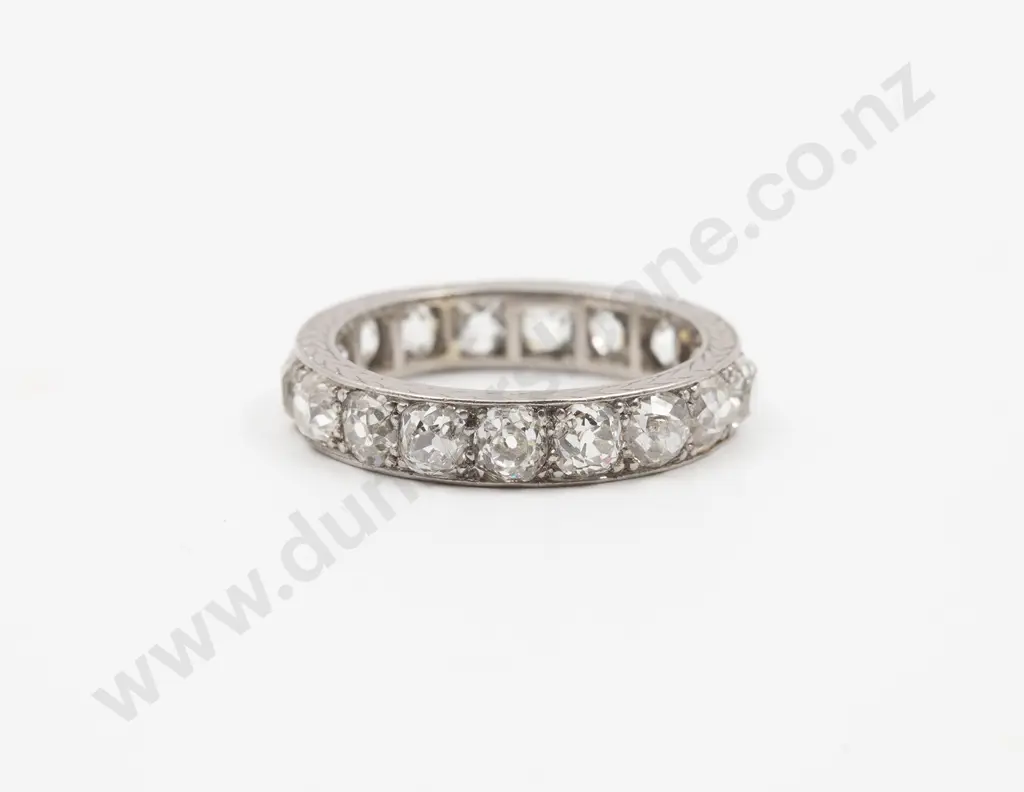 All Platinum 17stone Diamond Eternity Band Image 1++