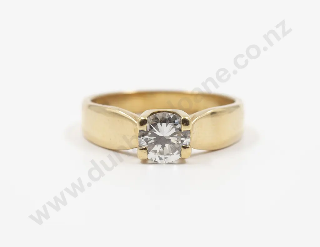 18ct Solitaire Diamond Ring Image 1++