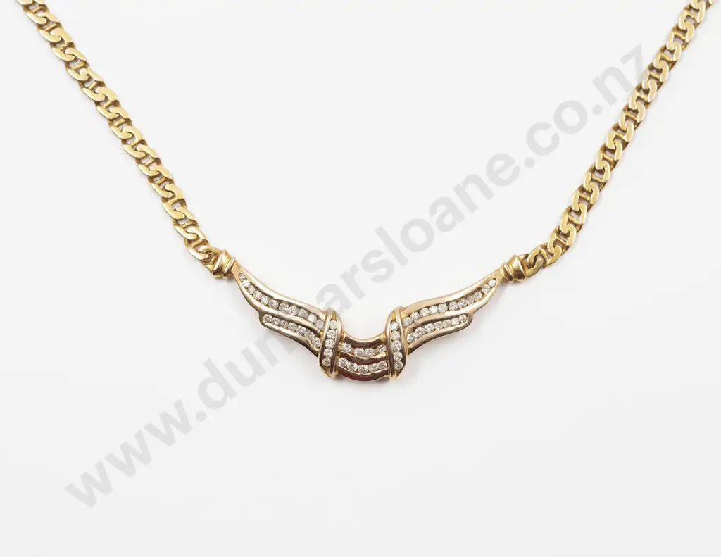 14ct Diamond Necklet Image 1++