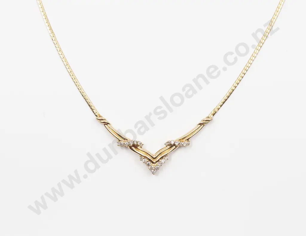 14ct 23stone Diamond Necklace Image 1++