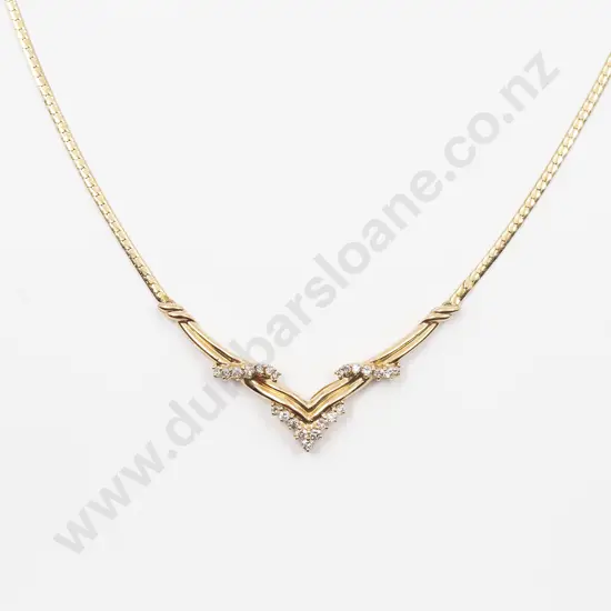 14ct 23stone Diamond Necklace