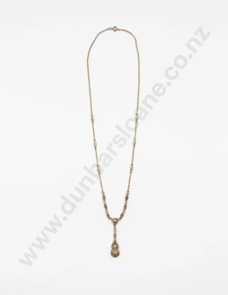 14ct 36stone Diamond Diamond Necklet Image 1++