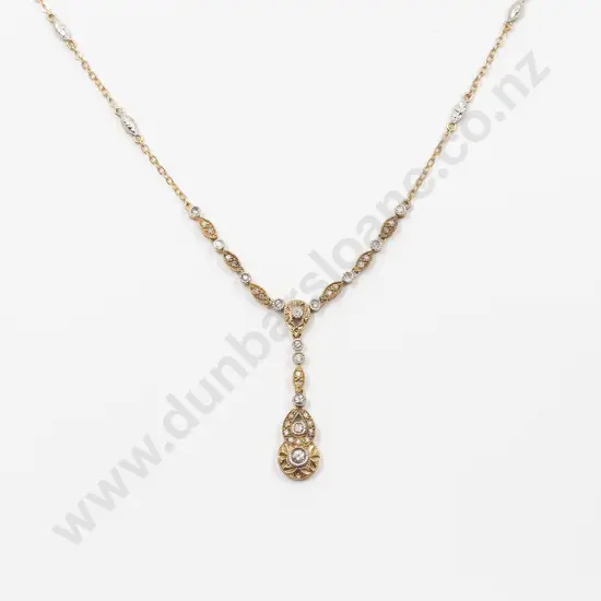 14ct 36stone Diamond Diamond Necklet