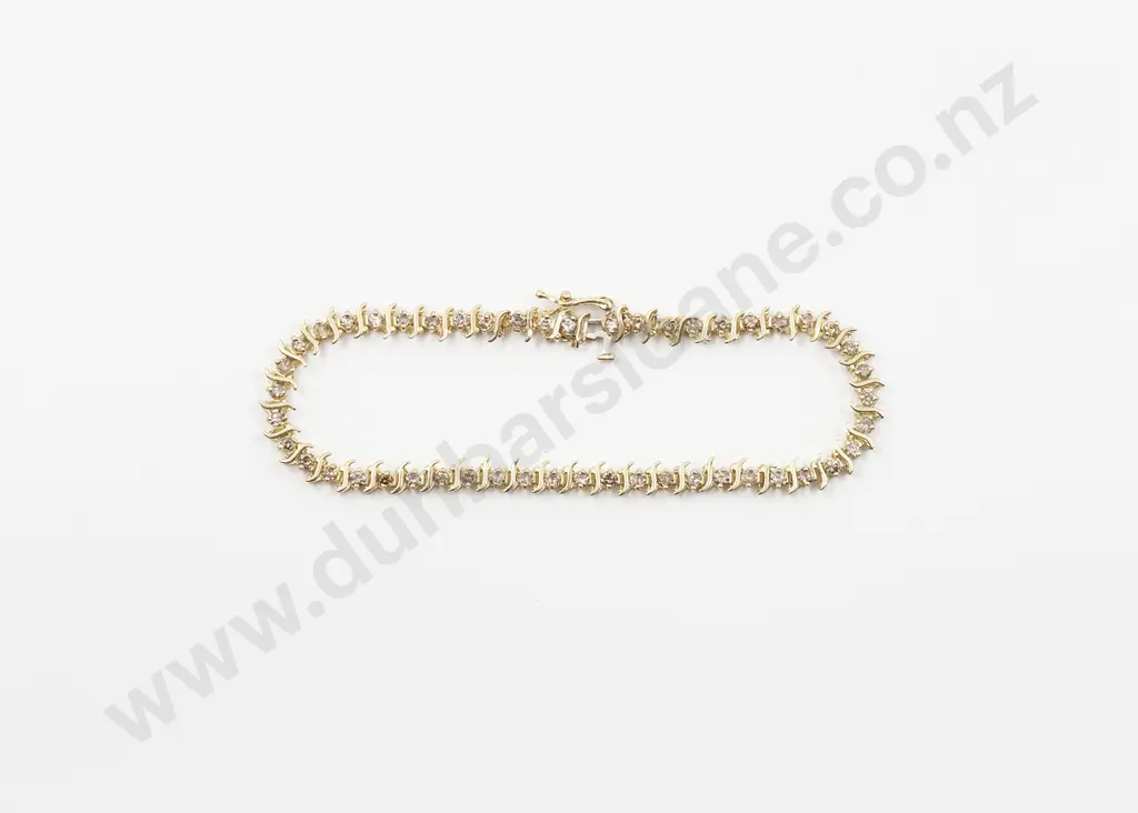 10ct 49stone Diamond Tennis Type Bracelet Image 1++