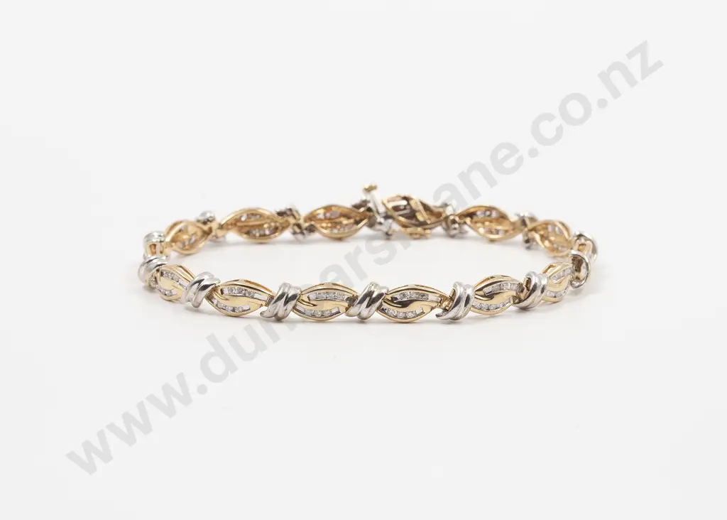 10ct 84stone Diamond Bracelet Image 1++