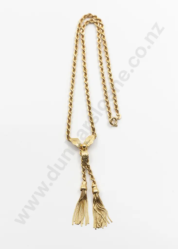18ct Fancy Rope Twist Neck Chain Pendant Image 1++