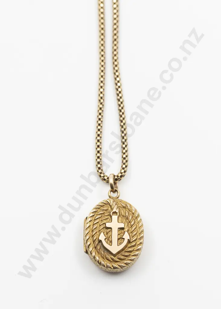 Victorian 15ct Gold Photo Locket on Chain Image 1++