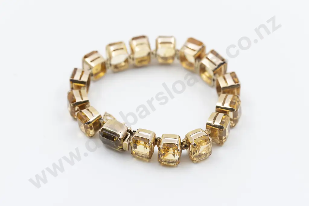 9ct 16stone Citrine Bracelet Image 1++