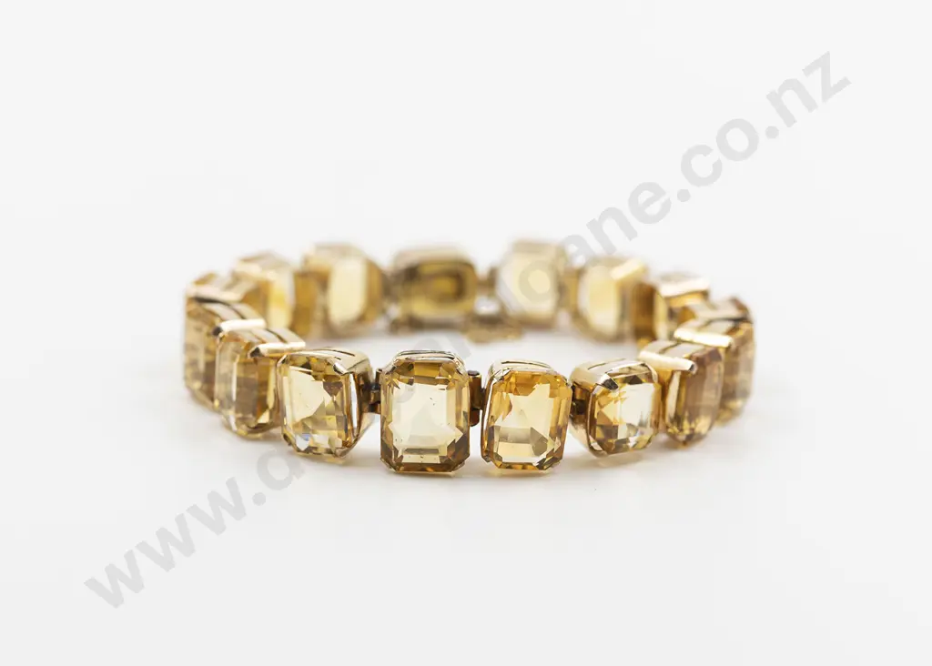 9ct 16stone Citrine Bracelet Image 1++