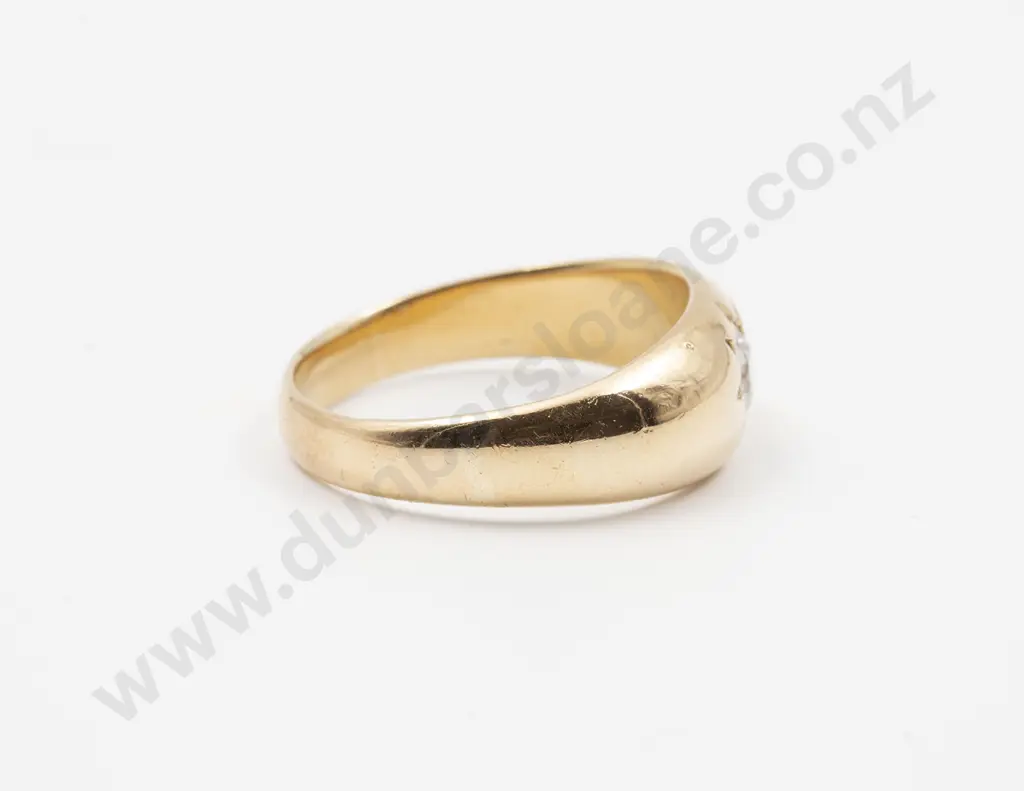 18ct Solitaire Diamond Band Ring Image 1++