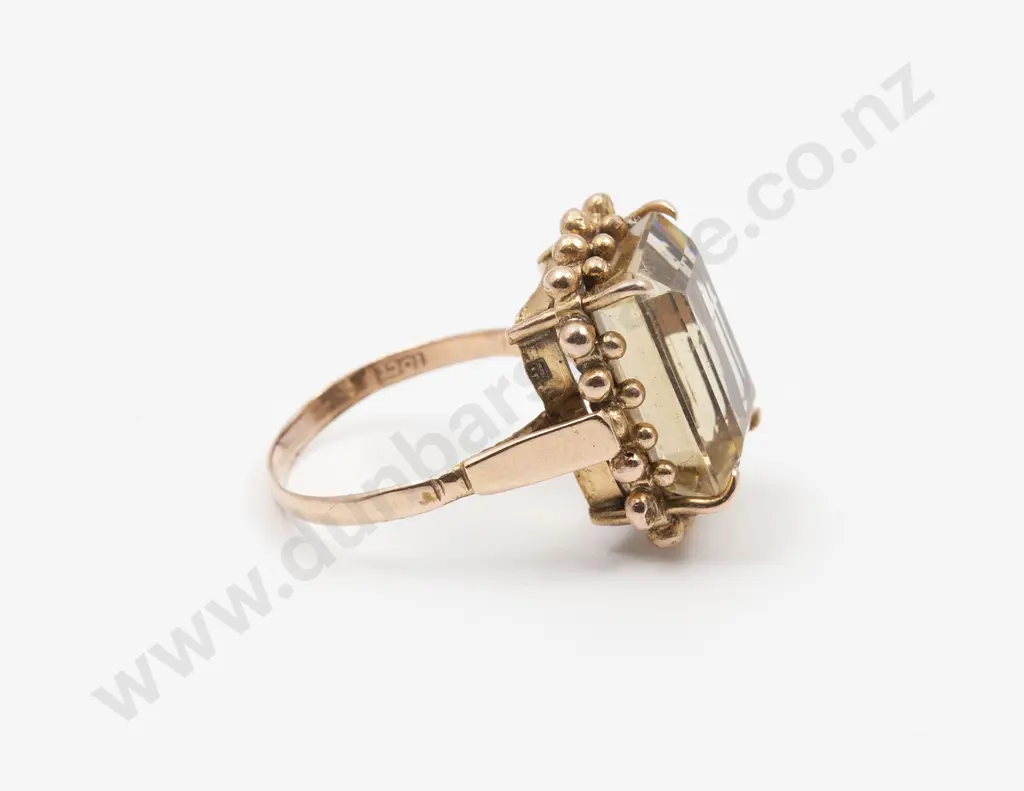 15ct Single Citrine Dress Ring Image 1++