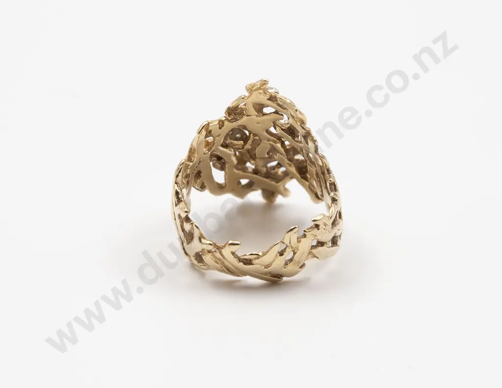 14ct Twelve Stone Diamond Rustic Designed Dress Ring Image 1++