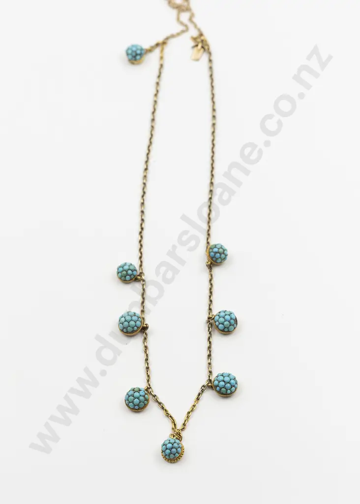 Victorian 22ct Turquoise Necklace Image 1++