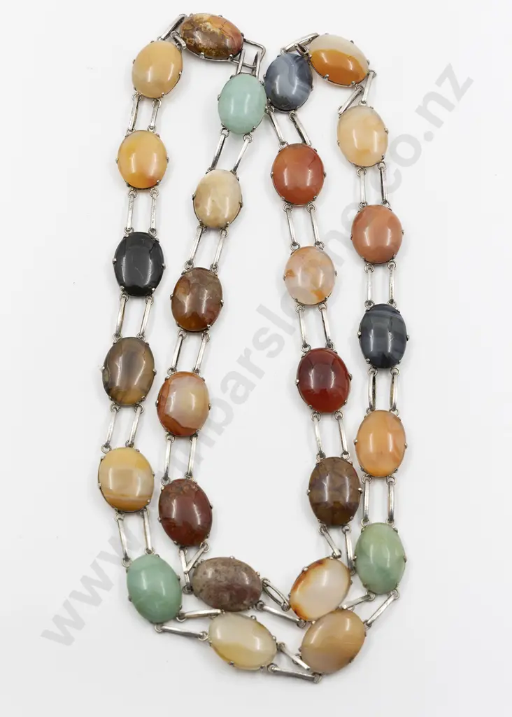 .800 Silver Multi Hard-stone Necklace Image 1++