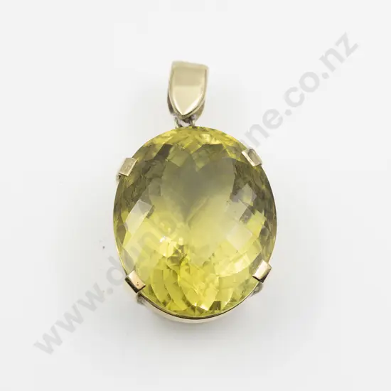 14ct Single Citrine Pendant