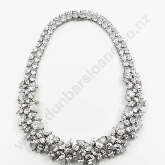 .925 Diamond Crystal Necklace