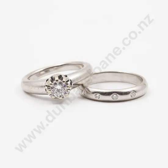 18ct White Gold Solitaire Diamond Ring