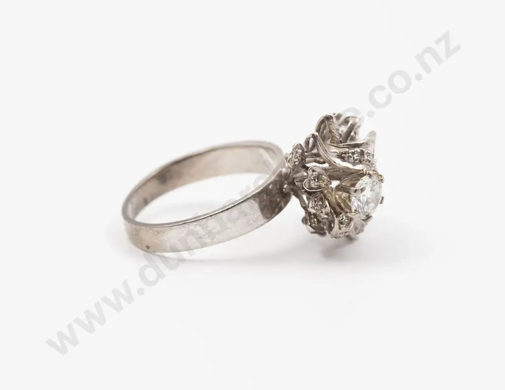 Sterling Silver 24stone Diamond Cluster Dress Ring Image 1++