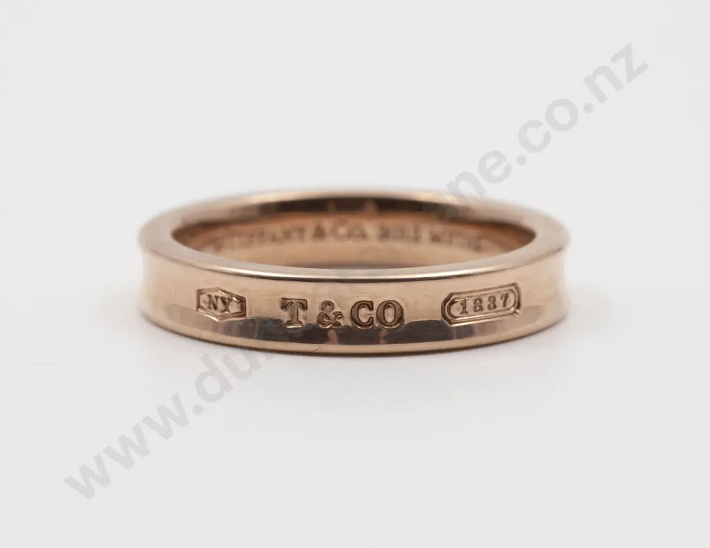 Boxed Tiffany & Co 1837 Elements Gold Plated Band Image 1++