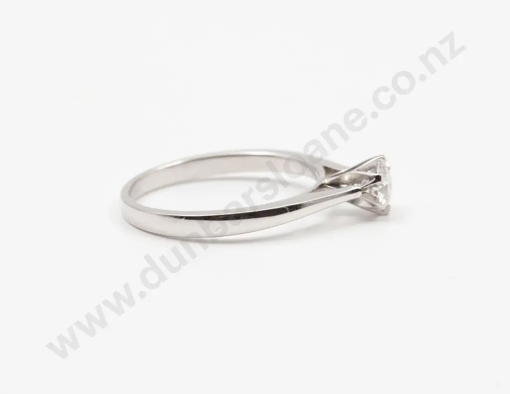 18ct White Gold Solitaire Diamond Ring Image 1++