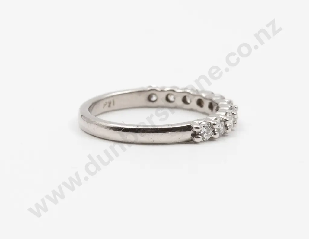 18ct White Gold 10stone Diamond Eternity Band Image 1++